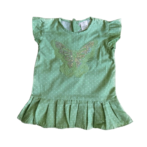 Pistachio green butterfly dress
